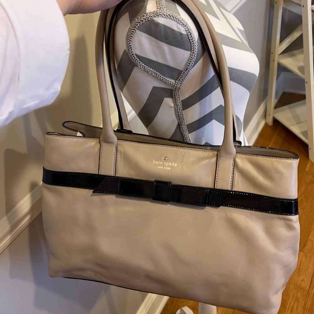 Kate Spade Taupe Bow Shoulder Bag